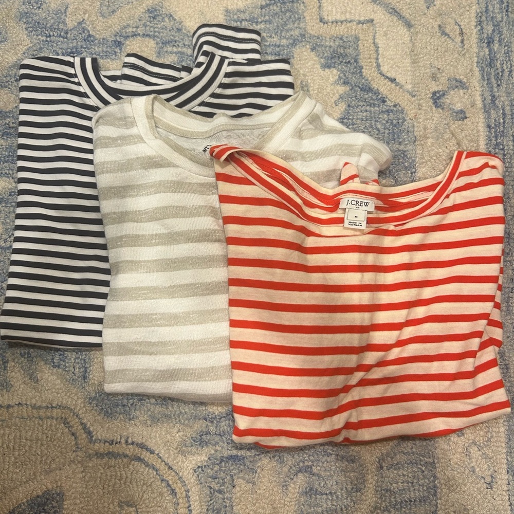 Stripe shirt set